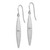 Image of 40mm 14K White Gold Brushed Dangle Earrings