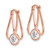 Image of 20mm 10K Rose Gold Polished CZ Hoop Earrings