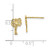 Image of 11mm 10k Yellow Gold Palm Tree Post Earrings