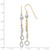 Image of 55mm 14k Two-tone Gold Circle Dangle Earrings