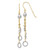 Image of 55mm 14k Two-tone Gold Circle Dangle Earrings