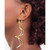 Image of 50mm 14k Two-tone Gold Spiral Dangle Earrings