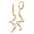 Image of 50mm 14k Two-tone Gold Spiral Dangle Earrings