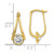Image of 20mm 10k Yellow Gold Polished CZ Hoop Earrings