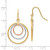 Image of 40mm 14k Tri-color Gold Circle Dangle Earrings