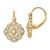 Image of 18mm 10k Yellow Gold Diamond Leverback Earrings