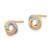 Image of 6.9mm 14k Tri-color Gold CZ Circle Post Earrings