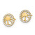 Image of 8.6mm 14K Yellow Gold CZ Palm Tree Post Earrings