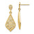 Image of 27.5mm 14K Yellow Gold Fancy Dangle Post Earrings