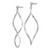 Image of 40mm 14k White Gold Twisted Post Dangle Earrings