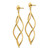 Image of 51mm 14K Yellow Gold Curved Tube Dangle Earrings
