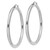 Image of 55mm 10k White Gold 4mm x 55mm Tube Hoop Earrings