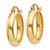 Image of 14mm 10k Yellow Gold Polished 3.5mm Hoop Earrings