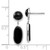 Image of 25mm 14k White Gold Onyx Oval Dangle Post Earrings