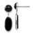 Image of 25mm 14k White Gold Onyx Oval Dangle Post Earrings