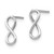 Image of 11.2mm 14K White Gold Polished Infinity Post Earrings