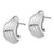 Image of 20mm 14k White Gold Ribbed Omega Back Post Earrings