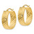 Image of 25mm 14K Yellow Gold Diamond-cut Oval Hoop Earrings