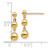 Image of 18mm 14K Yellow Gold Graduated 3 Ball Post Earrings