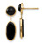 Image of 25mm 14K Yellow Gold Onyx Oval Dangle Post Earrings
