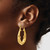Image of 35mm 14K Yellow Gold Polished Dolphin Hoop Earrings