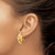 24mm 14K Yellow Gold Swirl Omega Back Post Earrings