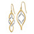 Image of 44.19mm 14K Two-tone Gold Fancy Twisted Dangle Earrings