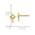Image of 7.9mm 14K Yellow Gold Created Opal Cross Post Earrings
