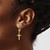 Image of 33.22mm 10k Yellow Gold Polished Cross Leverback Earrings