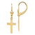 Image of 33.22mm 10k Yellow Gold Polished Cross Leverback Earrings
