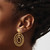 Image of 45mm 14K Yellow Gold Fancy Circle Dangle Post Earrings