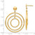 Image of 45mm 14K Yellow Gold Fancy Circle Dangle Post Earrings