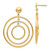 Image of 45mm 14K Yellow Gold Fancy Circle Dangle Post Earrings