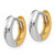 Image of 7mm 10k Two-tone Gold 2.5mm Round Hinged Hoop Earrings