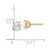 Image of 10k Yellow Gold Polished 6mm CZ Stud Post Earrings