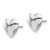 Image of 9.9mm 14K White Gold Polished Puffed Heart Post Earrings