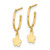Image of 20mm 14K Yellow Gold Polished Hoop with Flower Earrings