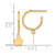 Image of 20mm 14K Yellow Gold Polished Hoop with Flower Earrings
