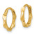 12.3mm 14K Yellow Gold Polished Wavy Hinged Hoop Earrings
