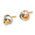 Image of 7.4mm 14K Polished Tri-color Gold Love Knot Post Earrings