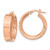 Image of 21.74mm 14K Rose Polished and Textured Inside Hoop Earrings
