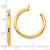 Image of 30mm 14K Yellow Gold Polished Tube Hoop Earrings Jackets