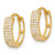 Image of 10k Yellow Gold Polished 4mm CZ Hinged Hoop Earrings