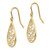 Image of 29mm 14K Yellow Gold & Rhodium Polished Teardrop Earrings