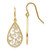 Image of 29mm 14K Yellow Gold & Rhodium Polished Teardrop Earrings
