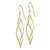 Image of 51mm 10k Yellow Gold Polished Long Twisted Dangle Earrings