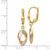 Image of 30mm 14K Tri-color Gold Polished Dangle Leverback Earrings