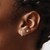 Image of 14K White Gold Polished 3mm Ball and Bar Earrings Set