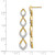 Image of 39.7mm 14K Yellow Gold Polished Dangle Diamond Post Earrings