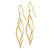 Image of 51mm 14K Yellow Gold Polished Long Twisted Dangle Earrings